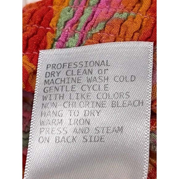 Cynthia Rowley Bright Tropical Top Off Shoulder Smocked Waist Short Sleeve SZ S - Picture 10 of 12